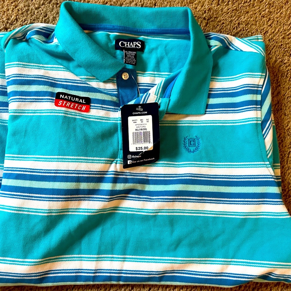 BNWT BOYS CHAPS POLO SHIRT SIZE 18-20